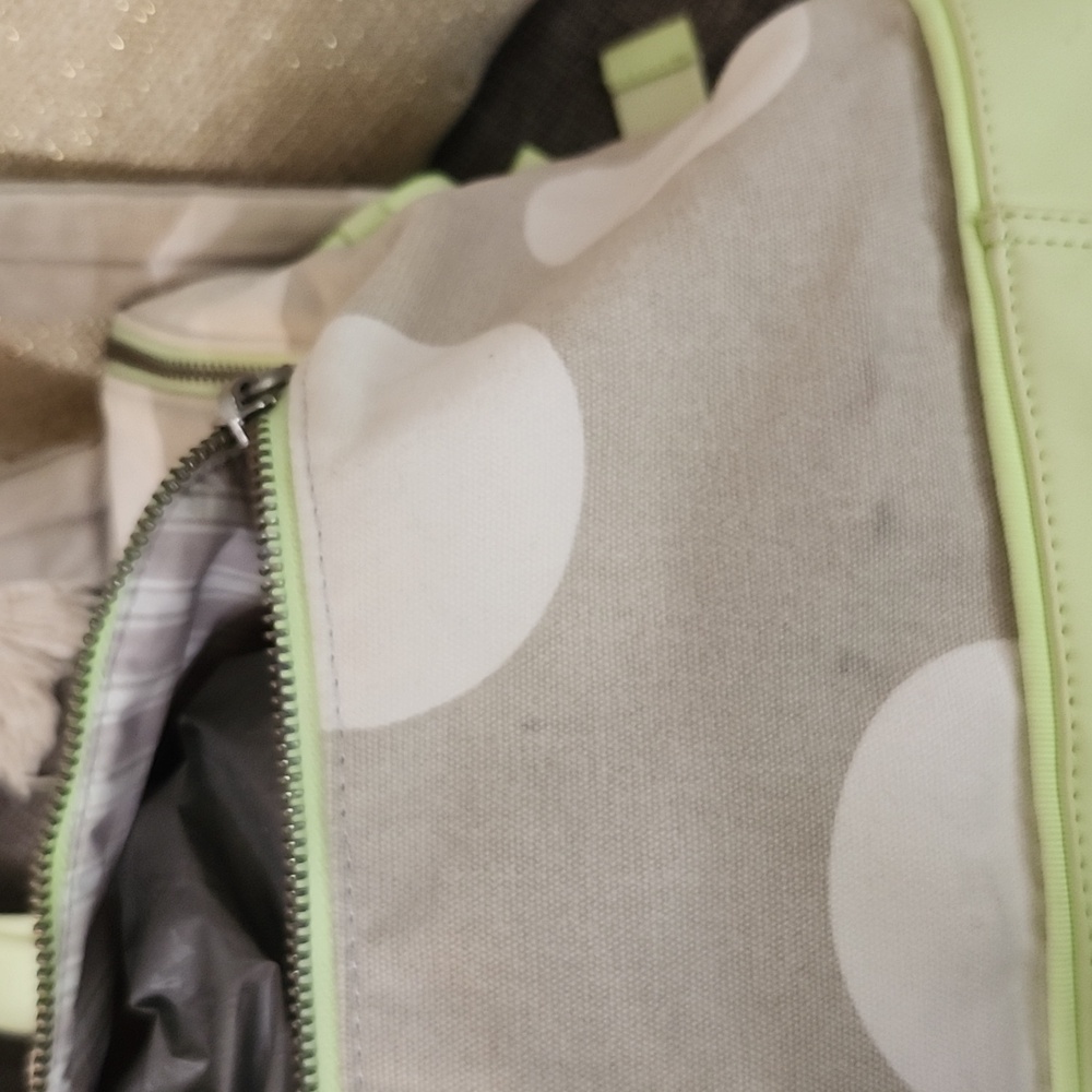 Lululemon Spring Fling Pack Polka Dot Backpack in Neon Green and Beige - Picture 14 of 16